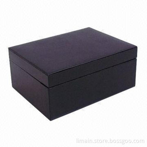Wooden Jewelry Box with Multiple Compartments and Removable Tray
